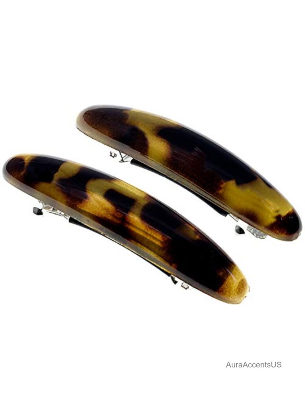 French Hair Barrette Clips for Women, Strong Hold, Set of 2, Cellulose Acetate